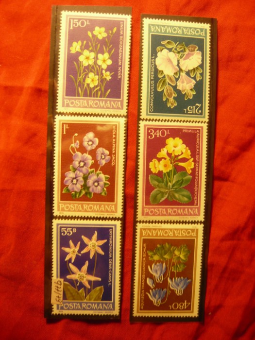 Serie Romania 1979 - Flora - Flori protejate, 6 valori