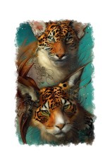 Sticker decorativ, Jaguar, Portocaliu, 85 cm, 6875ST foto