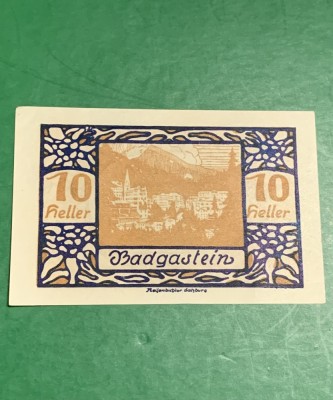 Bancnota Notgeld 10 heller 31 decembrie 1920 foto