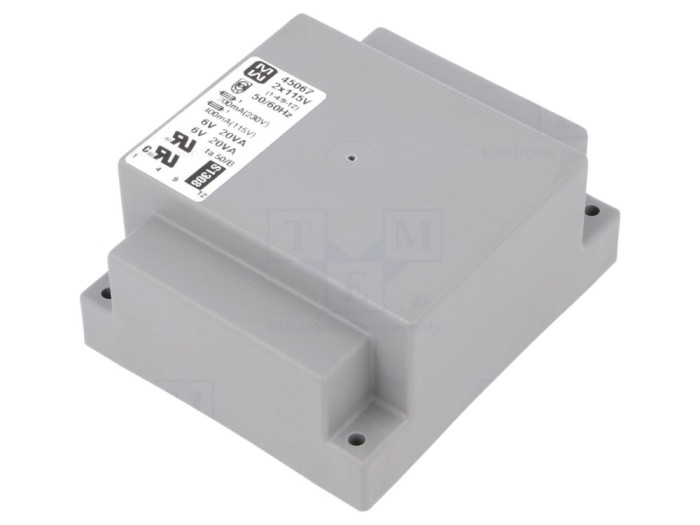 Transformator &icirc;ncapsulat 40VA, 6V