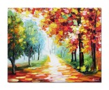 Cumpara ieftin Tablou pictat manual, Armonia naturii, 50x40cm ulei in cutit efect 3D