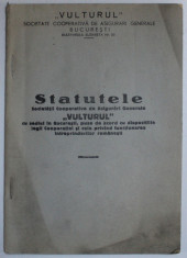 STATUTELE SOCIETATII COOPERATIVE DE ASIGURARI GENERALE &amp;#039; VULTURUL &amp;#039; , 1941 foto