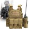 Vesta tactica reglabila Linovit&reg;, pentru Airsoft, Paintball, Outdoor sau Vanatoare, Material Oxford 600D, Sistem MOLLE, Buzunare multiple, Buzunare in