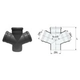 Ramificatie pp 110-110-110-45 dubla Easykit, Valrom