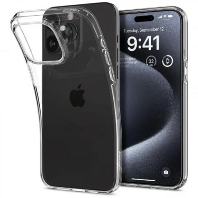 Husa silicon iPhone 15 Pro Spigen LC Transparent foto