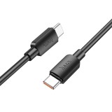 Cumpara ieftin Hoco Cablu Type-C la Type-C X96, 6A, 100W, PD, 1m, Negru