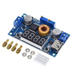 DC-DC converter step down, IN: 5-36V, OUT:1.25-32V (5A) USB + voltmetru (DC.417)