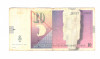 Bancnota Macedonia 10 denari 2011, circulata, stare relativ buna