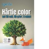 Hartie color A4 Aperta. Set 50 coli, 80 g/mp, 5 culori intense
