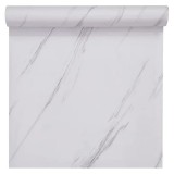 Folie Autoadeziva Marmura Alba 60x300 cm Autocolant Decorativ Mobila Blat Bucatarie