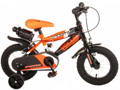 Bicicleta Volare Sportivo pentru baieti, 12 inch, culoare portocaliu-neon/negru,PB Cod:2033 foto