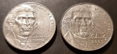 5 centi USA - SUA - 2006 P, 2007 P foto