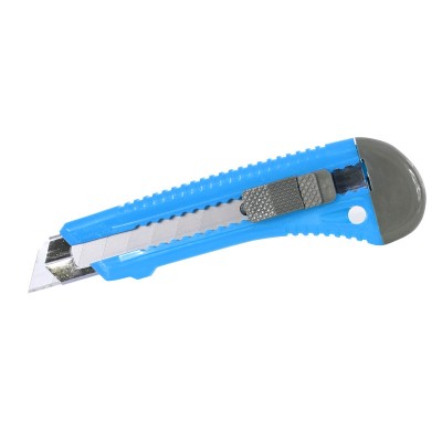 CUTTER PLASTIC CU GHIDAJ SI BUTON BLOCARE - 18MM foto