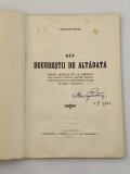 George Potra - Din Bucurestii de altadata (1941) - cu autograful autorului