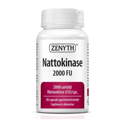 Nattokinase, 2000FU, 30 capsule gastrorezistente, Zenyth foto