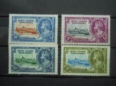 1935 SERIE COLONII BRITANICE KENIA UGANDA TANGANIKA GEORGE V foto