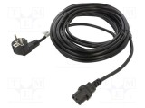Cablu CEE 7/7 ştecăr unghi LANBERG IEC C13 mamă PVC negru
