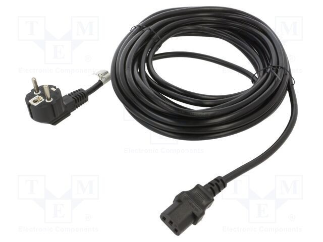 Cablu CEE 7/7 ştecăr unghi LANBERG IEC C13 mamă PVC negru