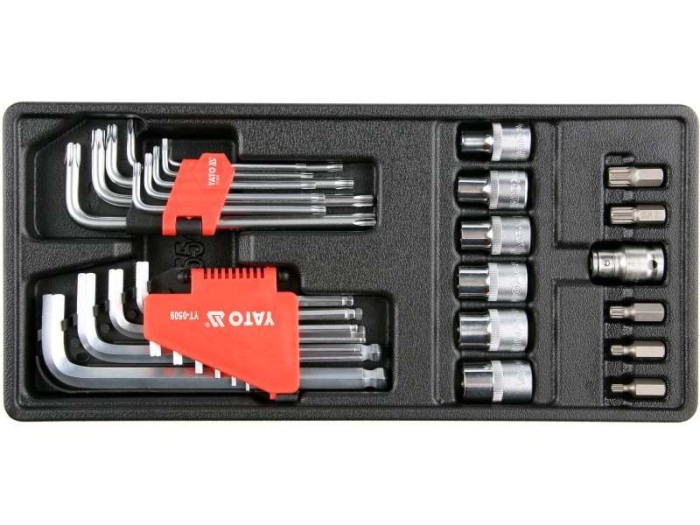 Insertie Dulap Scule, 31 Piese, Hex + Torx