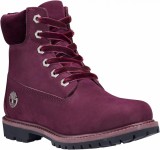 Bocanci dama TIMBERLAND 6 inch premium originali noi piele waterproof burgundy 40/41, Piele naturala