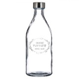 Sticlă Apă, Home Fantasy, Capacitate 1L, Transparentă, Capac Metalic, Oem