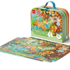 PUZZLE GEANTA CADOU 212 PIESE EFECT LUMINOS VALEA MUZICALA 4.5+ DELI foto