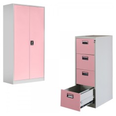 SET: FISET METALIC + CLASIFICATOR METALIC ASAMBLAT usi/sertare roz, PLUS