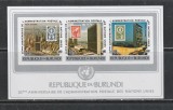 Burundi 1977 A 25-a Aniv. a Administratiei Postale a ONU NEPERFORATA M/S 1v MNH, Nestampilat