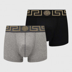 Versace boxeri 2-pack barbati, culoarea negru