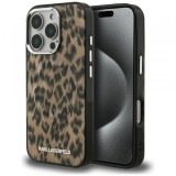 Husa MagSafe pentru Apple iPhone 16 Pro, Karl Lagerfeld, IML Leopard Pattern, Maro