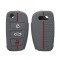 Husa Cheie Auto pentru Audi - 3 Butoane, kwmobile, Silicon, Gri, 53134.12