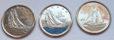 Set 3 monede 10 cents / centi 2021 Canada, 100th Anniversary of the Bluenose,unc, America de Nord
