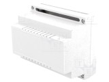 Carcasă pentru șină DIN polistiren gri 89x107x65mm
