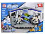 Set constructie Sectie Politie Detention Facility 4 in 1 figurine si accesorii M11159 D