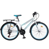 Bicicleta MTB Dame Vision Elegance Culoare Alb/Albastru Roata 26" Otel Cod:242608000107