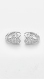 Cumpara ieftin Cercei din Argint 925 Double Hearts Pave