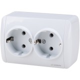 Evotools 678531 - Priza dubla 230 V pe tencuiala impamantare