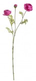 Cumpara ieftin Ranunculus artificial 3 flori roz intens 60 cm
