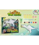 Pistol de Colorat Dinosaur Jucarie Educativa cu Sageti Moi pentru Copii peste 3 Ani, Plastic Netoxic