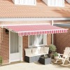 Material de &icirc;nlocuire pentru marchiză pentru cadru de 4x2 m Roșu și Alb
