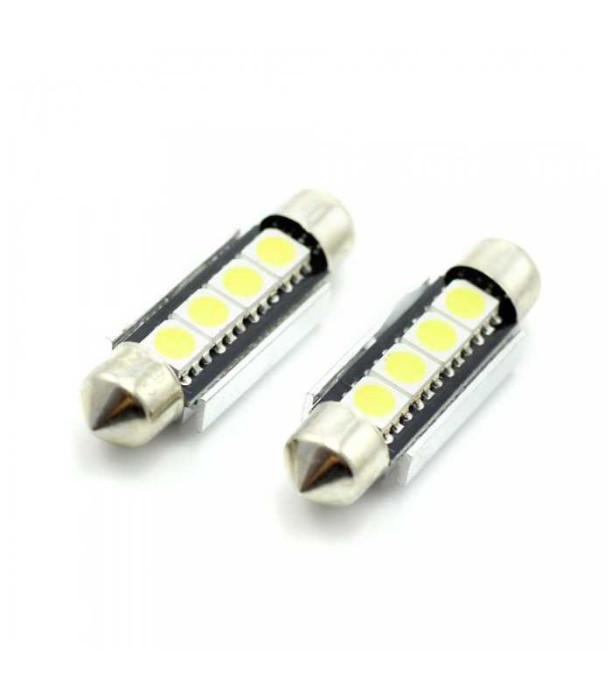 Set 2 becuri LED 12V 3W 72lm SOFIT 39mm CANBUS plafoniera CARGUARD