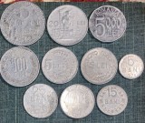 ROMANIA LOT 10(ZECE) MONEDE ALUMINIU(DIFERITE ! ),1946-2002/