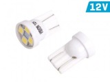 Set 2 Becuri LED Auto W5W T10 12V Lumini Pozitie Parcare Interior Placute Inmatriculare Alb
