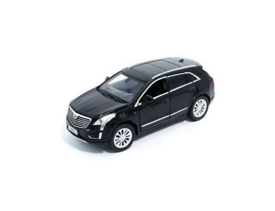 Macheta auto Cadillac XT5 2016 black, lumini, sunet, directie activa, 1:32