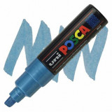 Marker Posca PC-8K varf tesit 8 mm albastru metalizat