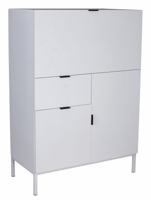 Secretaire din lemn masiv alb HMB406 foto