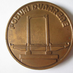 Medalie bronz inaugurarea noilor Poduri Dunărene:Fetești-Cernavodă-Octombr.1987