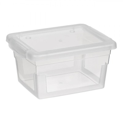Cutie Depozitare Plastic, Transparentă, Capacitate 0.63L, 13.6x11x7.6cm foto