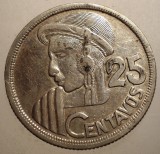 J.301 GUATEMALA 25 CENTAVOS 1955 ARGINT