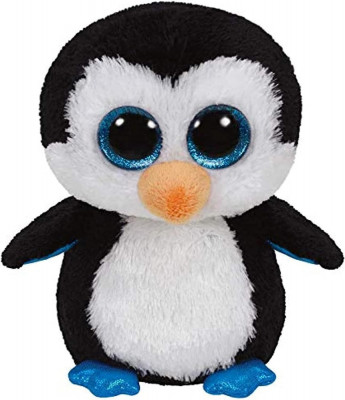 Jucarie Plus Ty Boos Waddles PInguin Alb-Negru Plus 15 Cm TY 36008 foto